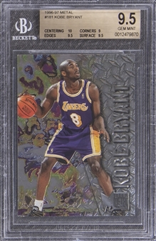 1996-97 Metal #181 Kobe Bryant Rookie Card - BGS GEM MINT 9.5 